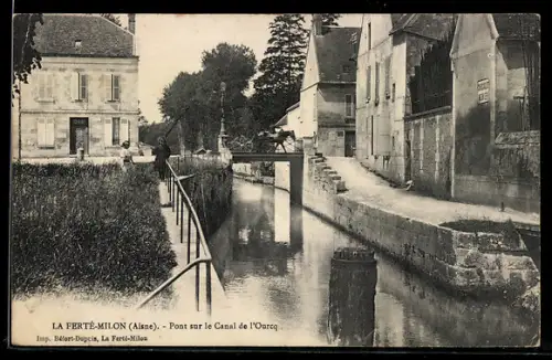 AK La Ferté-Milon /Aisne, Pont sur le Canal de l`Ourcq