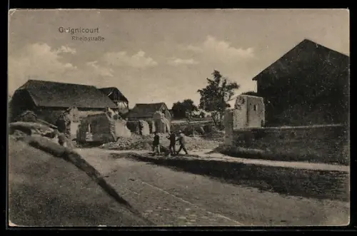 AK Grignicourt, Rheinstrasse