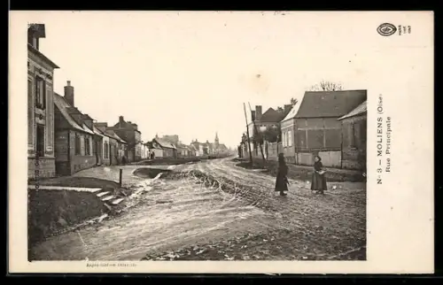 AK Moulins /Oise, Rue Principale