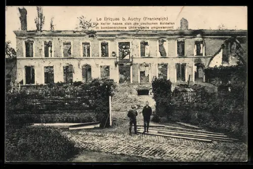 AK Auchy-les-Mines, Les Briques, Die Keller in bombensichere Unterstände umgewandelt