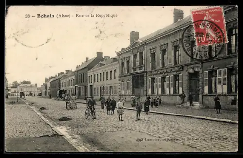 AK Bohain /Aisne, Rue de la République