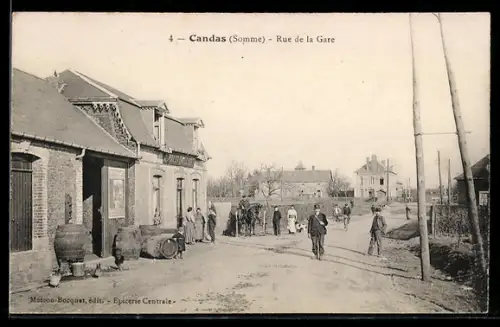 AK Candas /Somme, Rue de la Gare