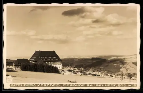 Foto-AK Walter Hahn, Dresden, Nr. 6952: Altenberg /Erzgeb., Berghof Raupennest