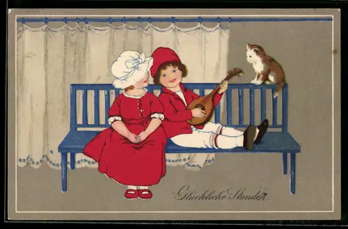 Künstler-AK Meissner & Buch (M&B) Nr. 2245: Glückliche Stunden