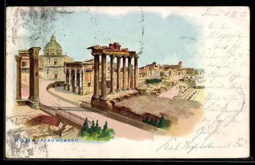 Lithographie Roma, Foro Romano