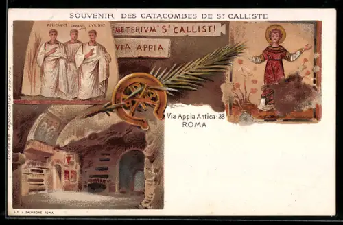 Lithographie Rom, Foro Romano, Meteriums Callisti