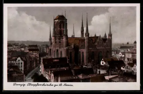 AK Danzig, Oberpfarrkirche zu St. Marien