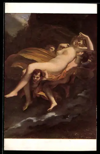 Künstler-AK Lapina Nr. 1254, Prud`hon: Zephyr entführt Psyche