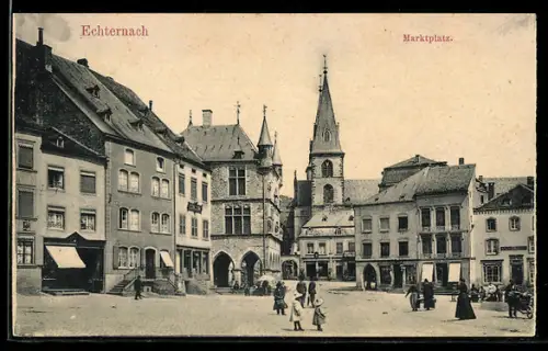 AK Echternach, Partie am Marktplatz