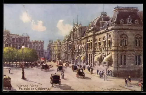 Künstler-AK Charles F. Flower: Buenos Aires, Palacio de Gobierna