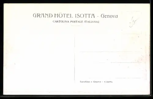 AK Genova, Grand Hotel Isotta, Via Roma