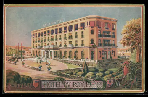Künstler-AK Aix-en-Provence, hôtel du Roy Rene