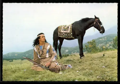 AK Karl May, Winnetou, Der Schatz im Silbersee, Pierre Briece