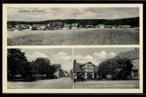 AK Löhlbach, Geschäftshaus von J. F. Finger, Schulhaus