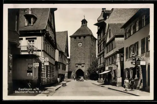 AK Esslingen a. N., Obertorstrasse mit Wolfstor