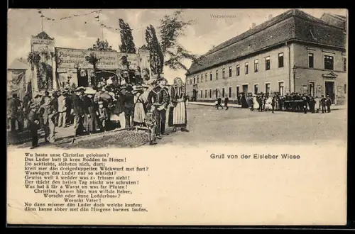 AK Eisleben, Volksfest Eisleber Wiese, Wiesenhaus