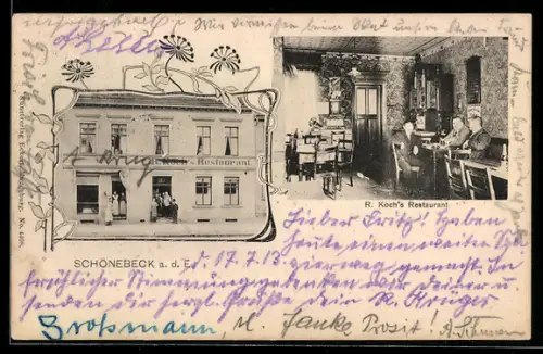 AK Schönebeck a. d. E., R. Koch`s Restaurant