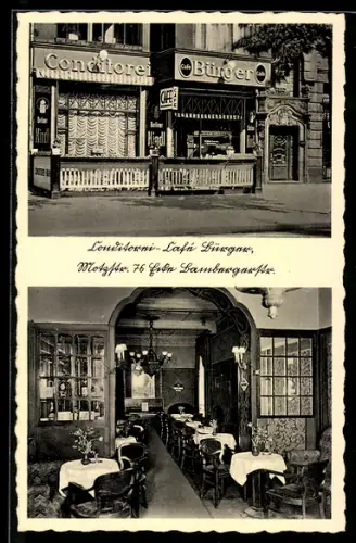 AK Berlin-Schöneberg, Konditorei-Cafe Bürger, Motzstrasse 76