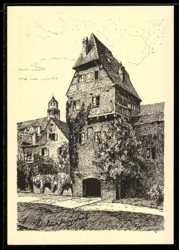 Künstler-AK Donauwörth, Das Wörnitztor