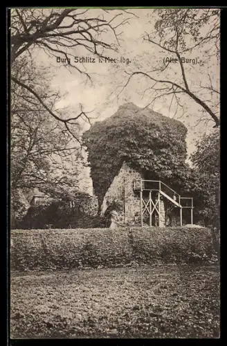 AK Schlitz i. Mecklbg., Burg Schlitz, Blick auf die Alte Burg