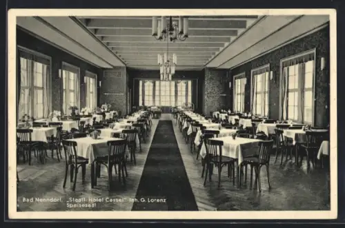 AK Bad Nenndorf, Staatl. Hotel Cassel, Speisesaal, Inh. G. Lorenz