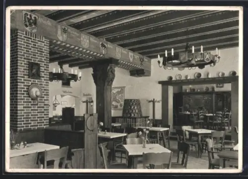 AK Magdeburg, Gasthof Reichshalle R. Jeppich, Otto-von-Guericke-Strasse 18-19, Wappensaal