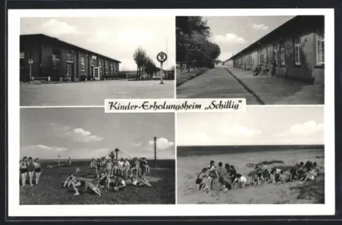 AK Schillig, Kinder-Erholungsheim, Strand, Kindergruppen