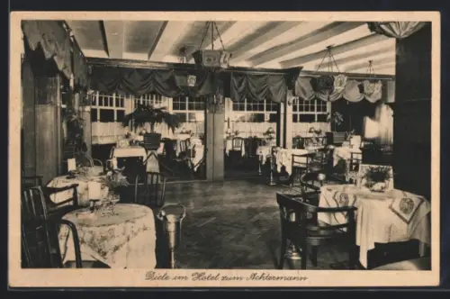 AK Braunlage, Diele im Hotel zum Achtermann, Bes. Albert Fritsch