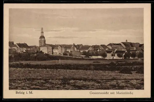 AK Belzig, Gesamtansicht mit der Marienkirche