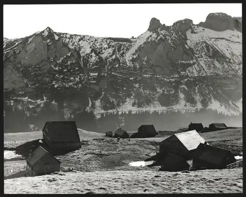 Fotografie Ansicht Staubern, Alp Siegel gegen Staubern
