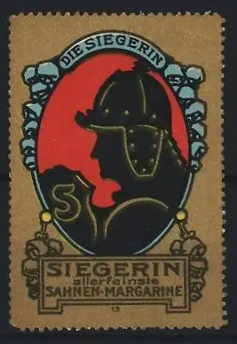 Reklamemarke Siegerin, allerfeinste Sahnen-Margarine