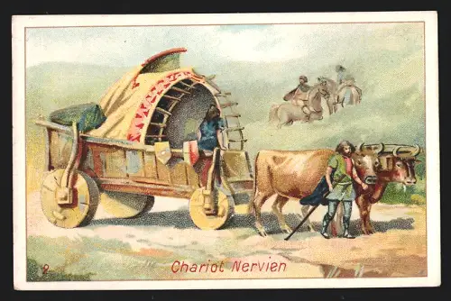 Sammelbild Bordeaux, Chocolat Francois, Chariot Nervien