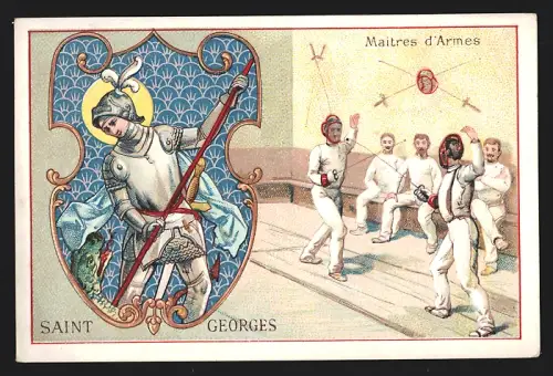 Sammelbild Bordeaux, Chocolat Francois, Saint Georges, Maitres d`Armes