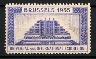Reklamemarke Brüssel, Universal and International Exhibition 1935, Monumentalbau