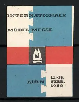 Reklamemarke Köln, Internationale Möbel-Messe 1960, Messe-Logo