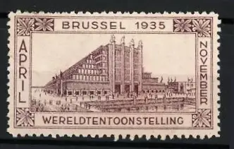 Reklamemarke Brüssel, Wereldtentoonstelling 1935, Gebäudeansicht