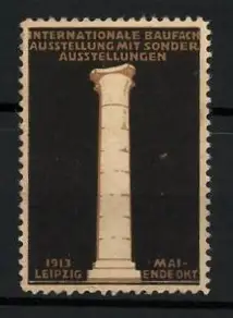 Reklamemarke Leipzig, Internationale Baufachausstellung 1913, Säule