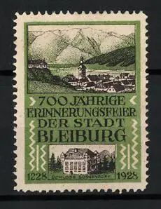 Reklamemarke Bleiburg, 700 Jahre Erinnerungsfeier der Stadt Bleiburg, Schloss