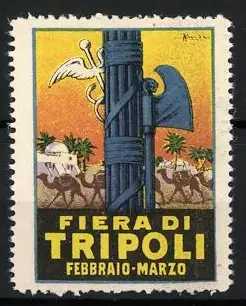 Reklamemarke Tripoli, Fiera di Tripoli, Fasces und Kamele
