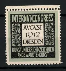 Reklamemarke Dresden, Internat. Congress August 1912, Spiralmuster