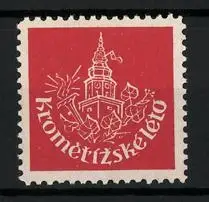 Reklamemarke Kromeríž, Kromerížské léto, Turm und Blumenornament