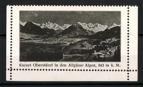 Reklamemarke Oberstdorf in den Allgäuer Alpen, Berglandschaft