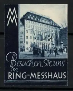 Reklamemarke Ring-Messhaus, Gebäudeansicht
