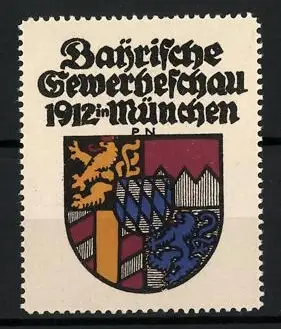 Reklamemarke München, Bayerische Gewerbeschau 1912, Wappen