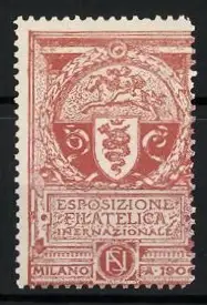 Reklamemarke Mailand, Esposizione Filatelica Internazionale 1906, Wappen mit Pferd
