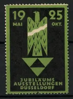 Reklamemarke Düsseldorf, Jubiläumsausstellungen 1925, Adler und Pfeil