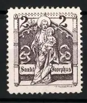 Reklamemarke St. Josephus, Heiliger Joseph mit Kind