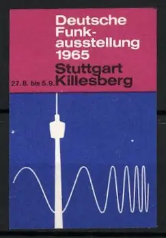 Reklamemarke Stuttgart, Deutsche Funkausstellung 1965, Fernsehturm