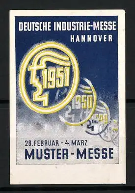 Reklamemarke Hannover, Deutsche Industrie-Messe 1951, Logo