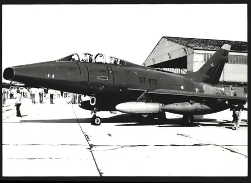Fotografie Flugzeug North American F-100 der Schweizer Luftwaffe GT-870 in Ramstein